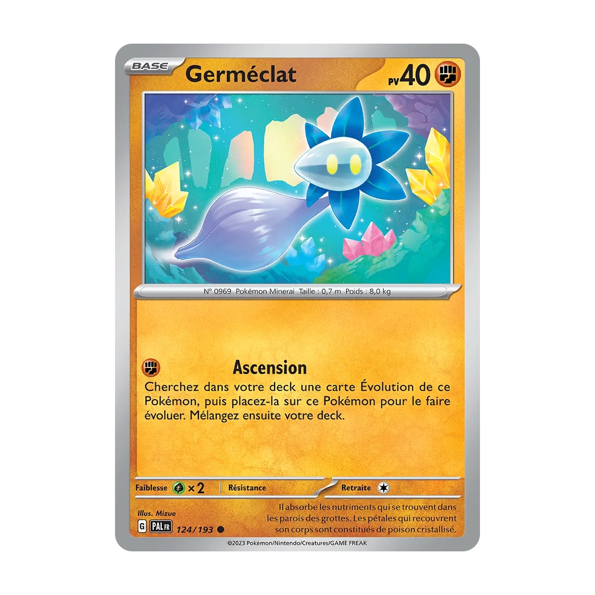 Germéclat 124/193 : Joyau Commune (Brillante) de l'extension Pokémon Écarlate et Violet Évolutions à Paldea