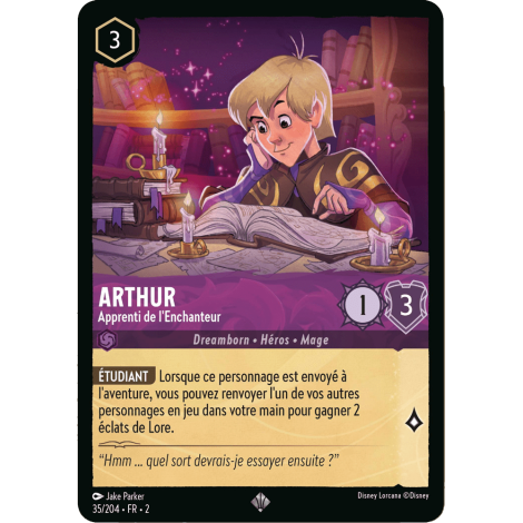 Arthur, carte Super Rare de Lorcana