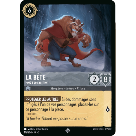 La bête, carte Super Rare de Lorcana