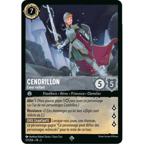 Cendrillon, carte Super Rare de Lorcana