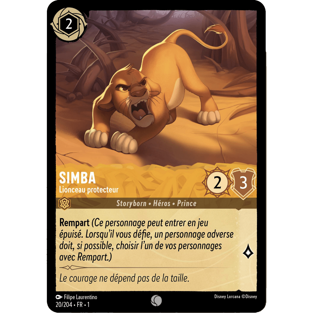 Simba 20/204 : carte Lorcana