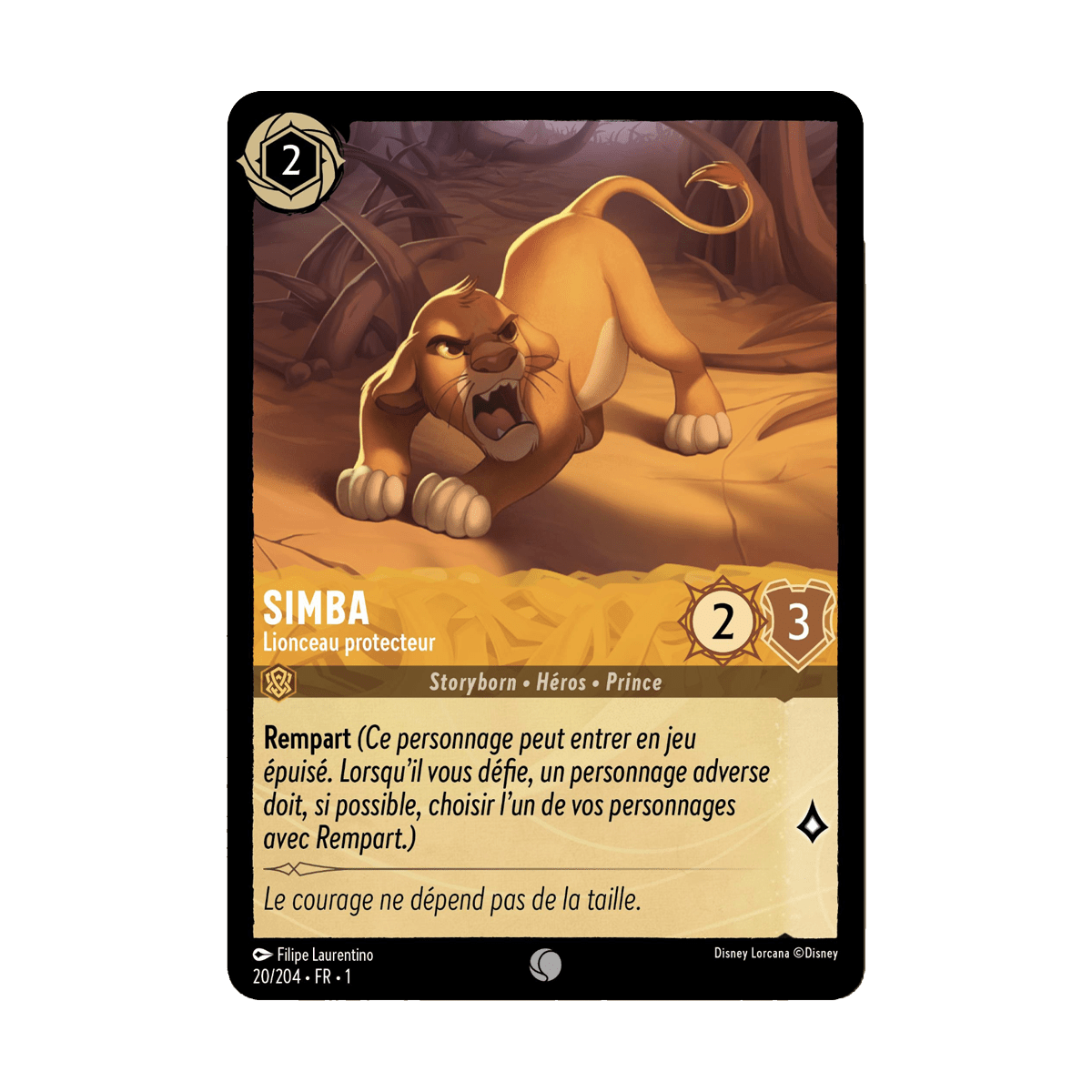 Simba 20/204 : carte Lorcana