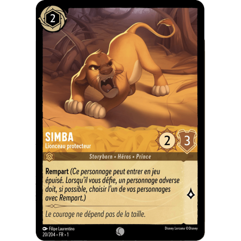 Simba 20/204 : carte Lorcana