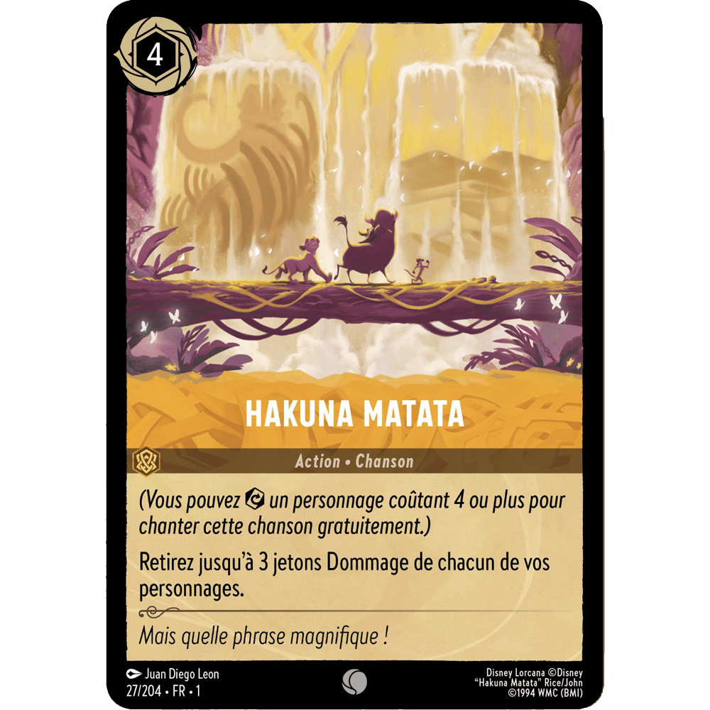 Hakuna Matata 27/204 : carte Lorcana