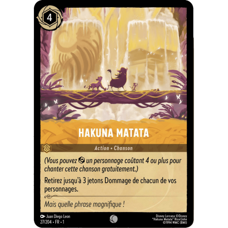 Hakuna Matata 27/204 : carte Lorcana