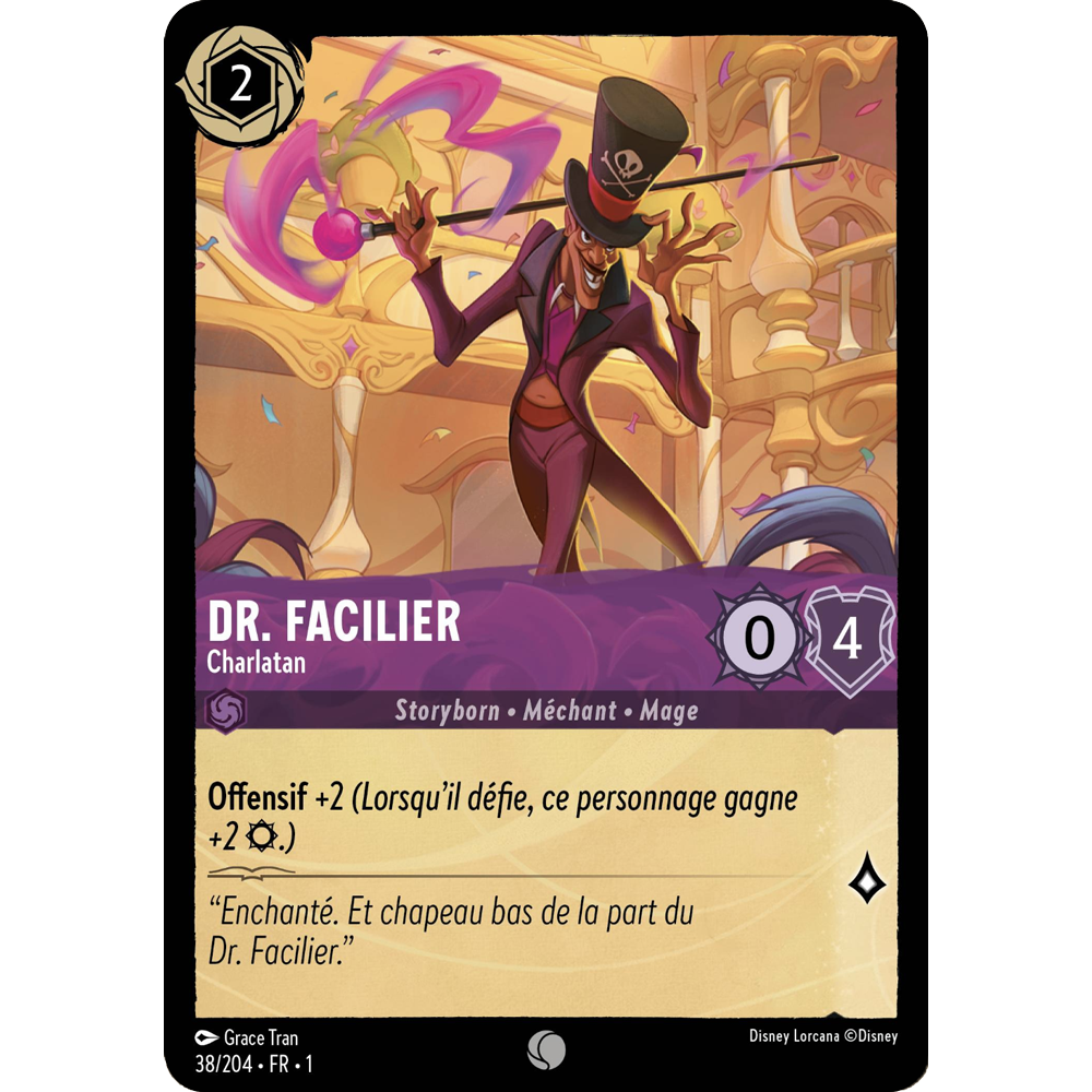 Dr. Facilier, carte Commune de Lorcana