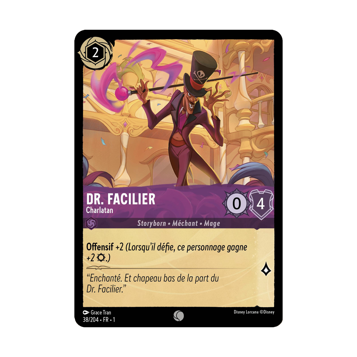 Dr. Facilier, carte Commune de Lorcana