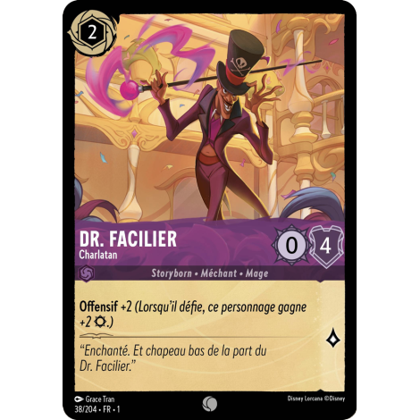 Dr. Facilier, carte Commune de Lorcana