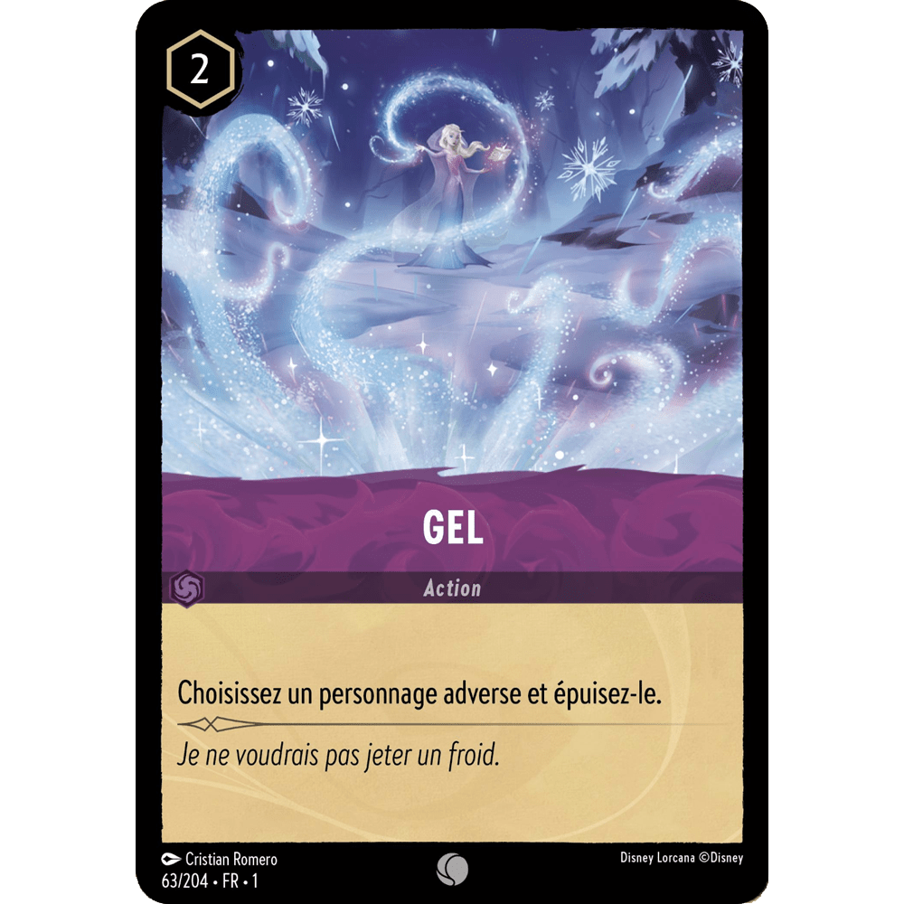 Gel, carte Commune de Lorcana