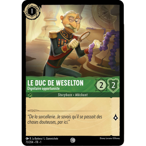 Le duc de Weselton - Lorcana Chapitre 1 : Premier Chapitre