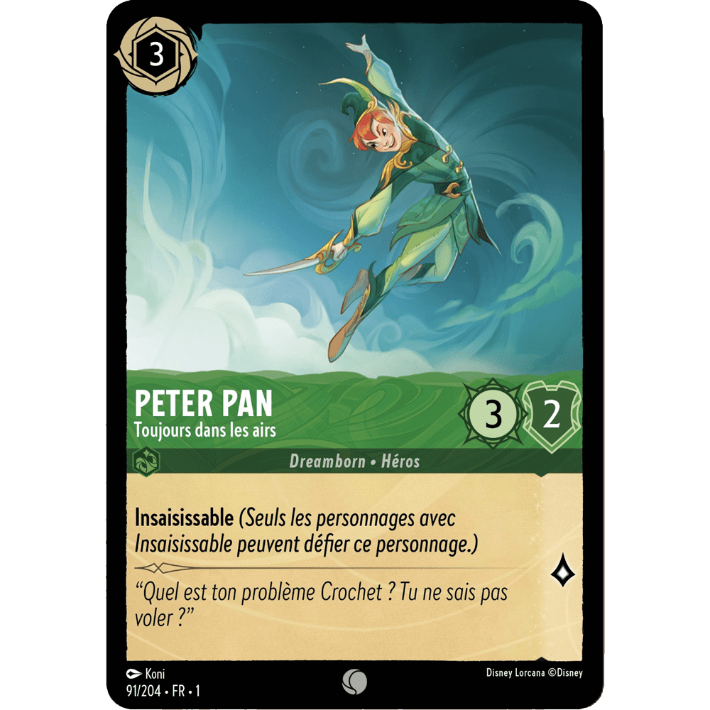 Peter Pan, carte Commune de Lorcana