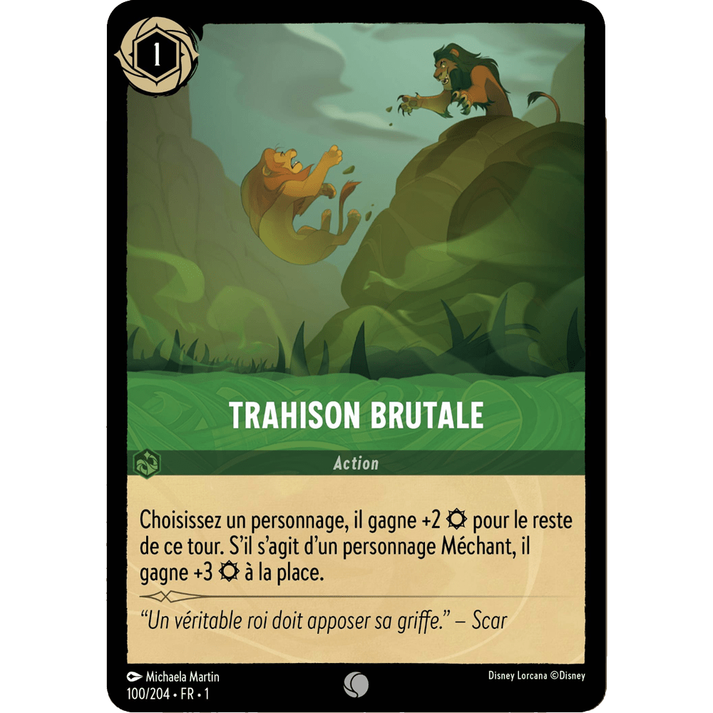 Trahison brutale 100/204 : carte Lorcana