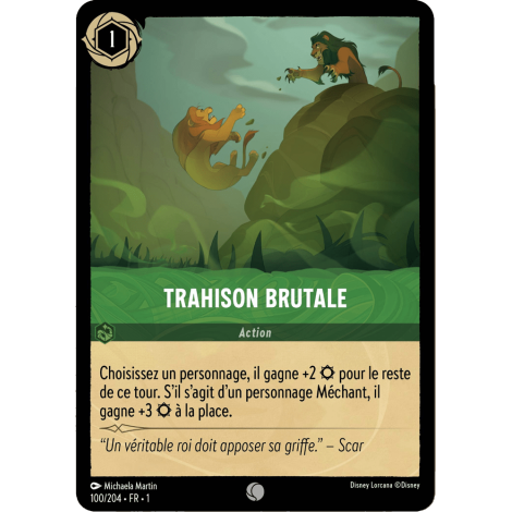 Trahison brutale 100/204 : carte Lorcana