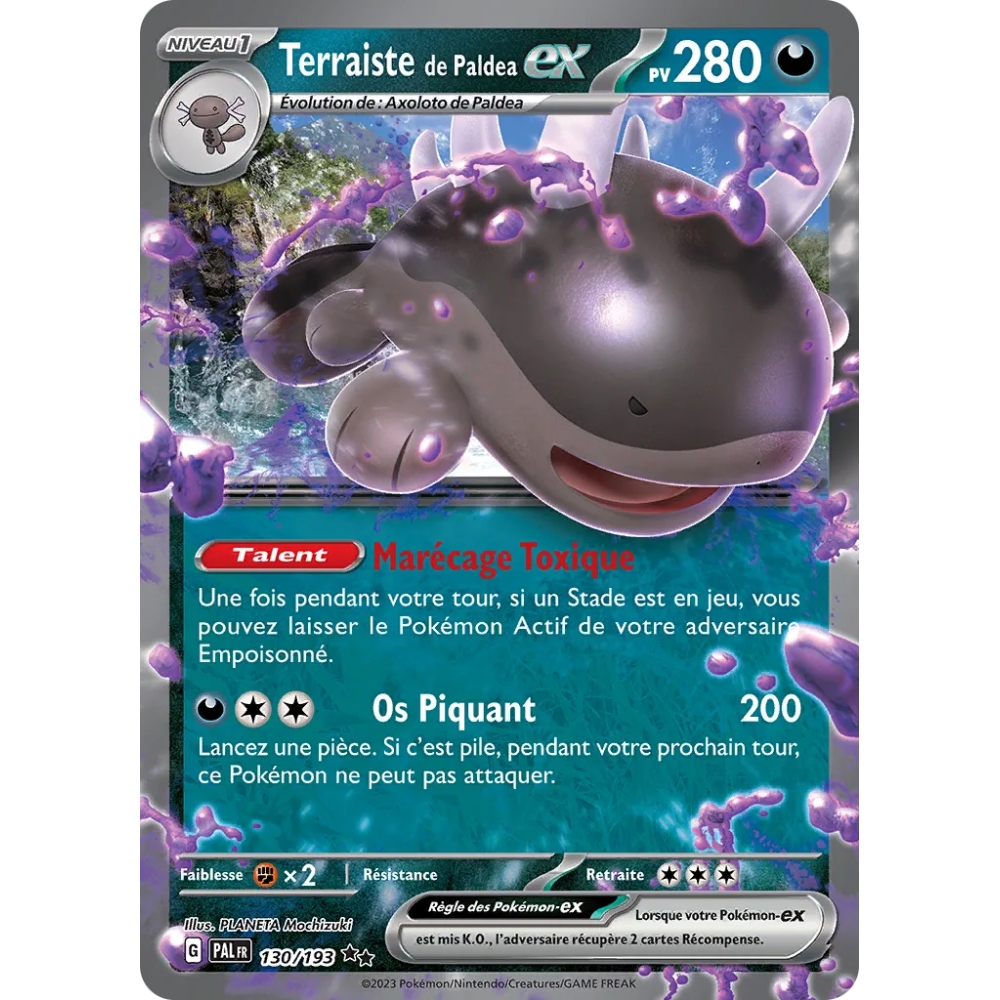 Carte Terraiste de Paldea - Double rare de Pokémon Écarlate et Violet Évolutions à Paldea 130/193