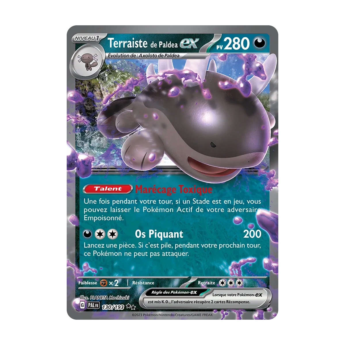 Carte Terraiste de Paldea - Double rare de Pokémon Écarlate et Violet Évolutions à Paldea 130/193