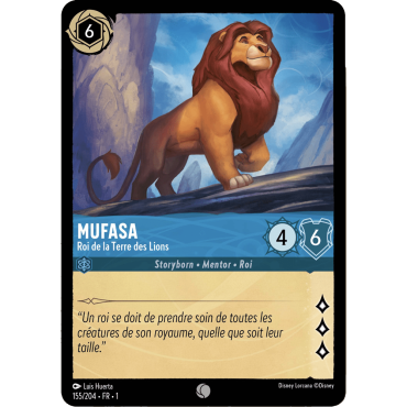 Mufasa 155/204 : carte Lorcana