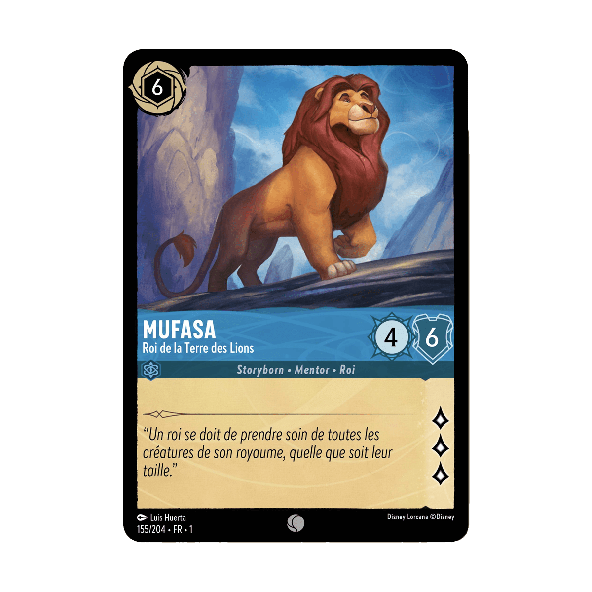 Mufasa 155/204 : carte Lorcana