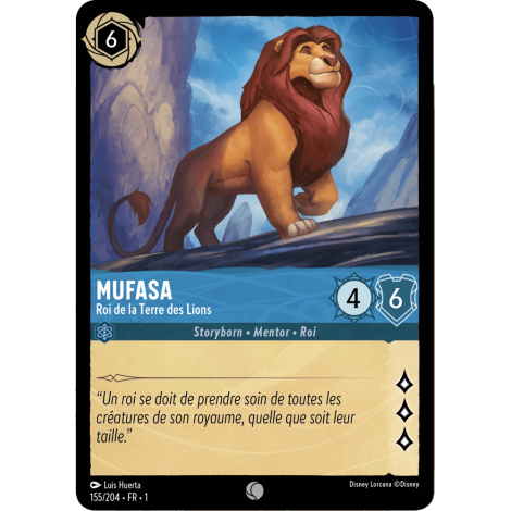 Mufasa 155/204 : carte Lorcana