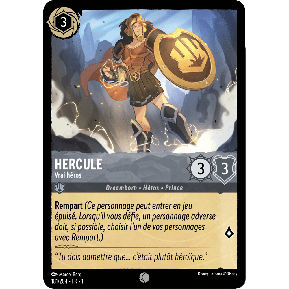 Hercule 181/204 : carte Lorcana