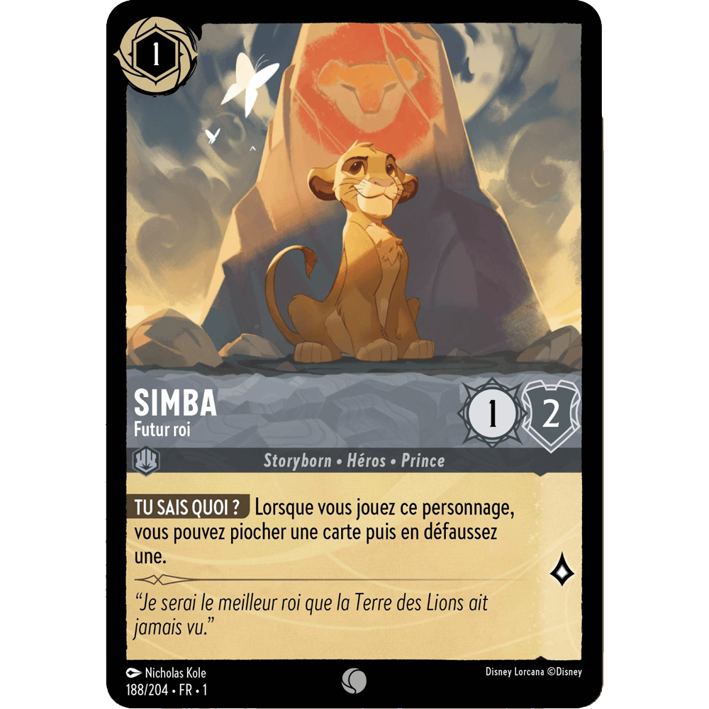 Simba, carte Commune de Lorcana