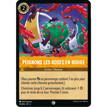 Peignons les roses en rouge, carte Commune de Lorcana
