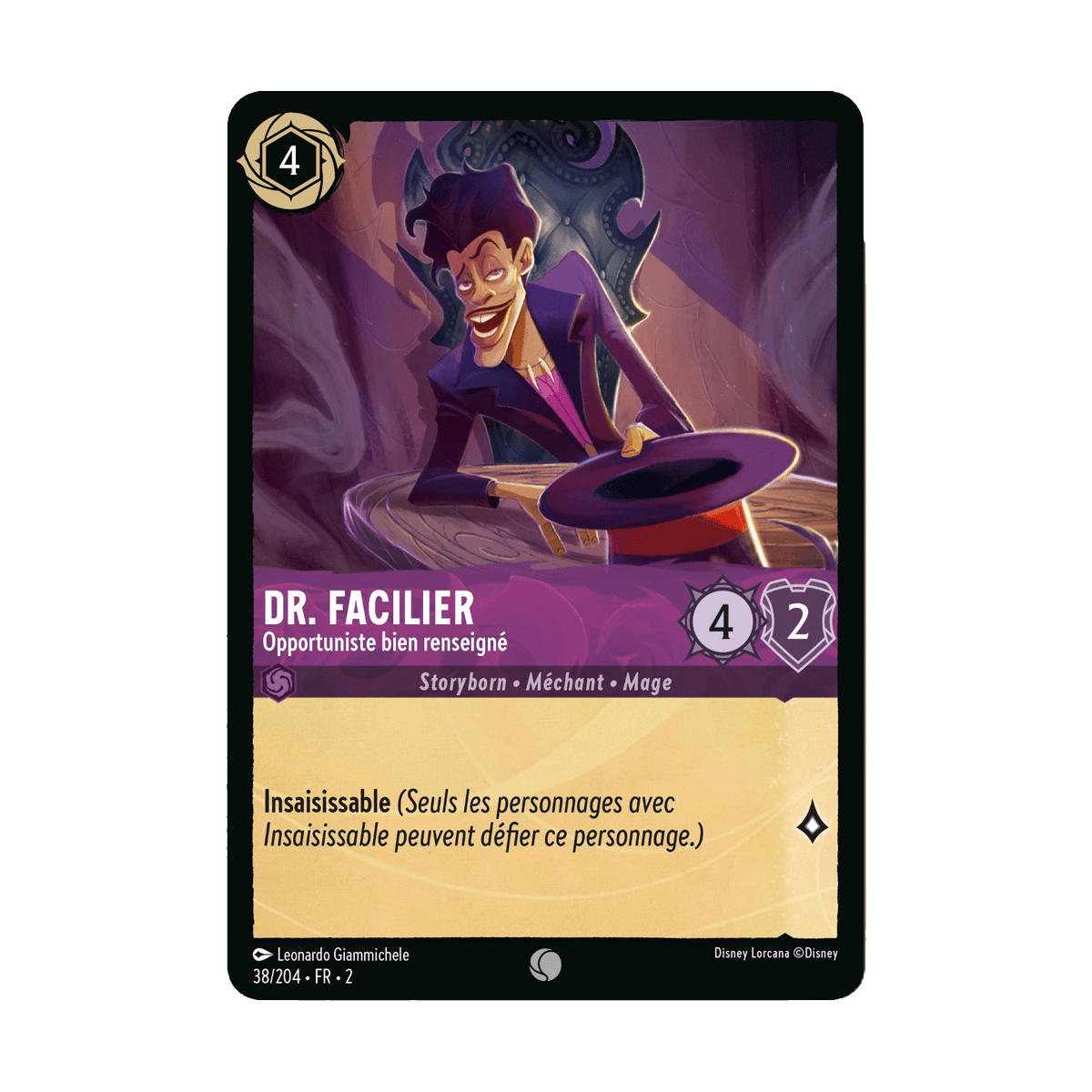 Dr. Facilier, carte Commune de Lorcana