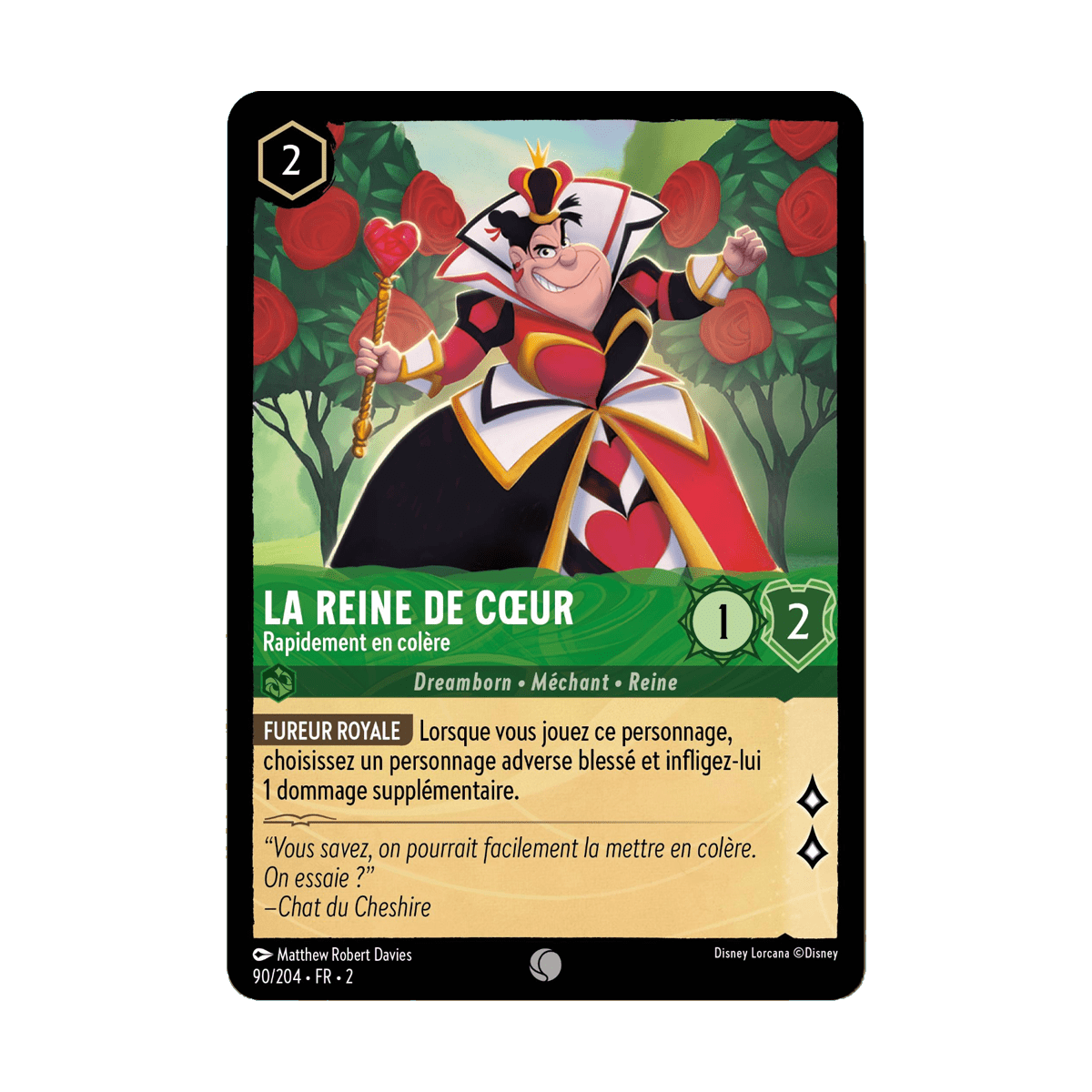 La reine de coeur 90/204 : carte Lorcana