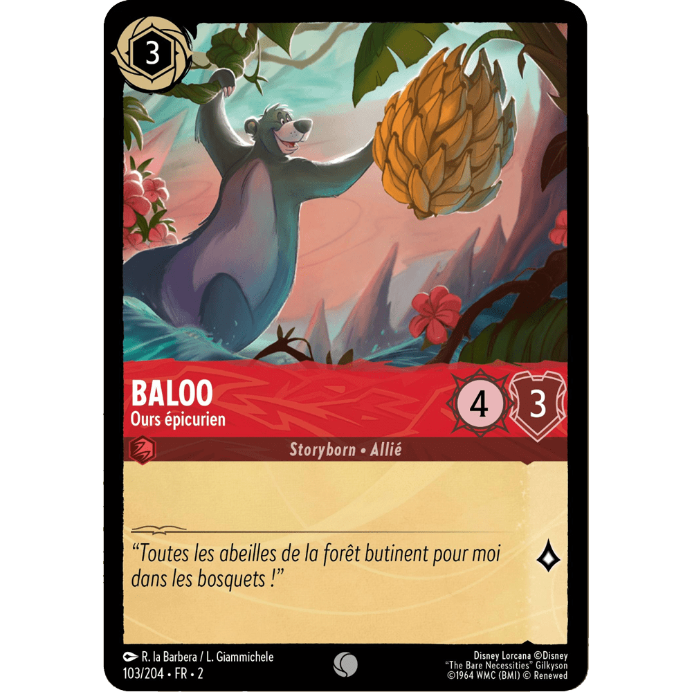 Baloo, carte Commune de Lorcana