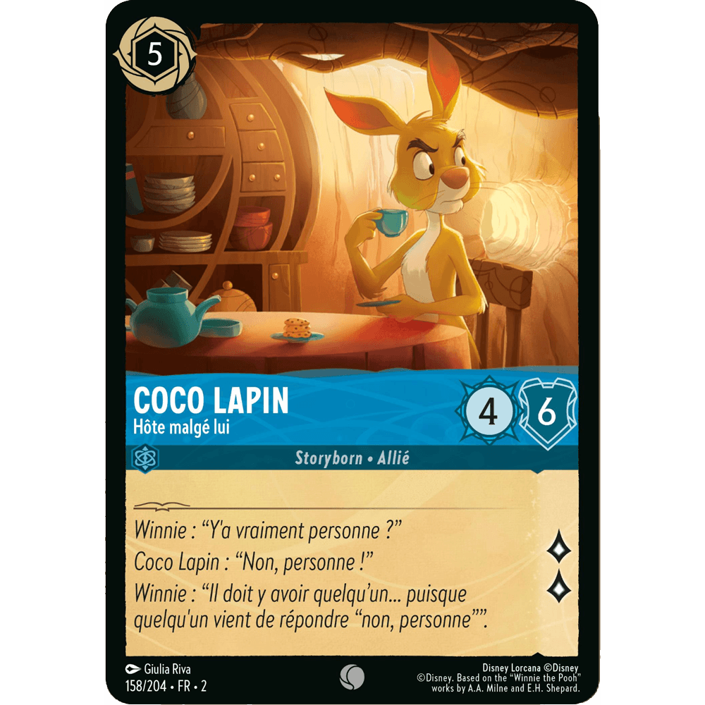 Coco Lapin 158/204 : carte Lorcana