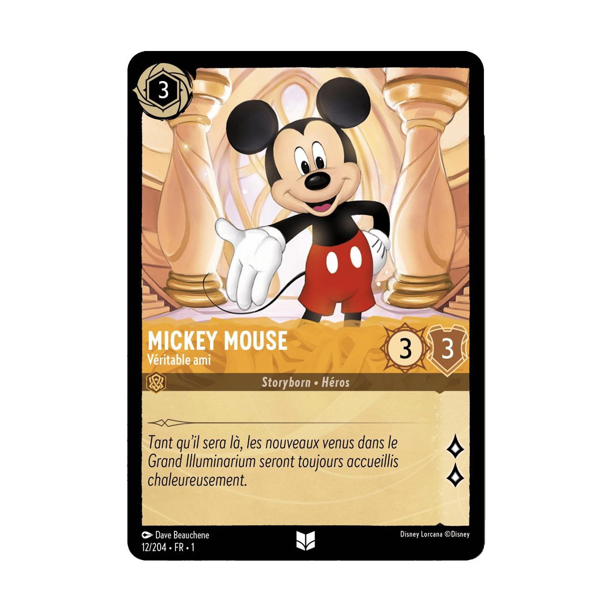 Mickey Mouse 12/204 : carte Lorcana