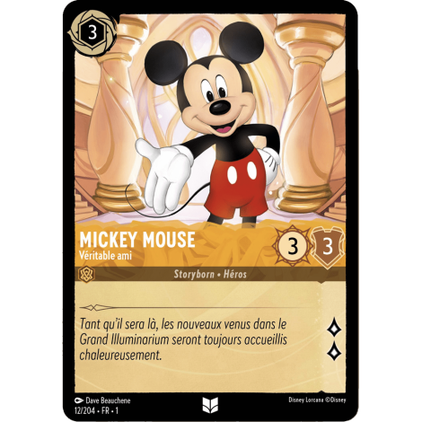 Mickey Mouse 12/204 : carte Lorcana