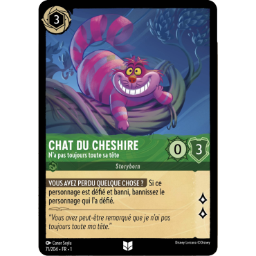 Chat du Cheshire, carte Peu Commune de Lorcana