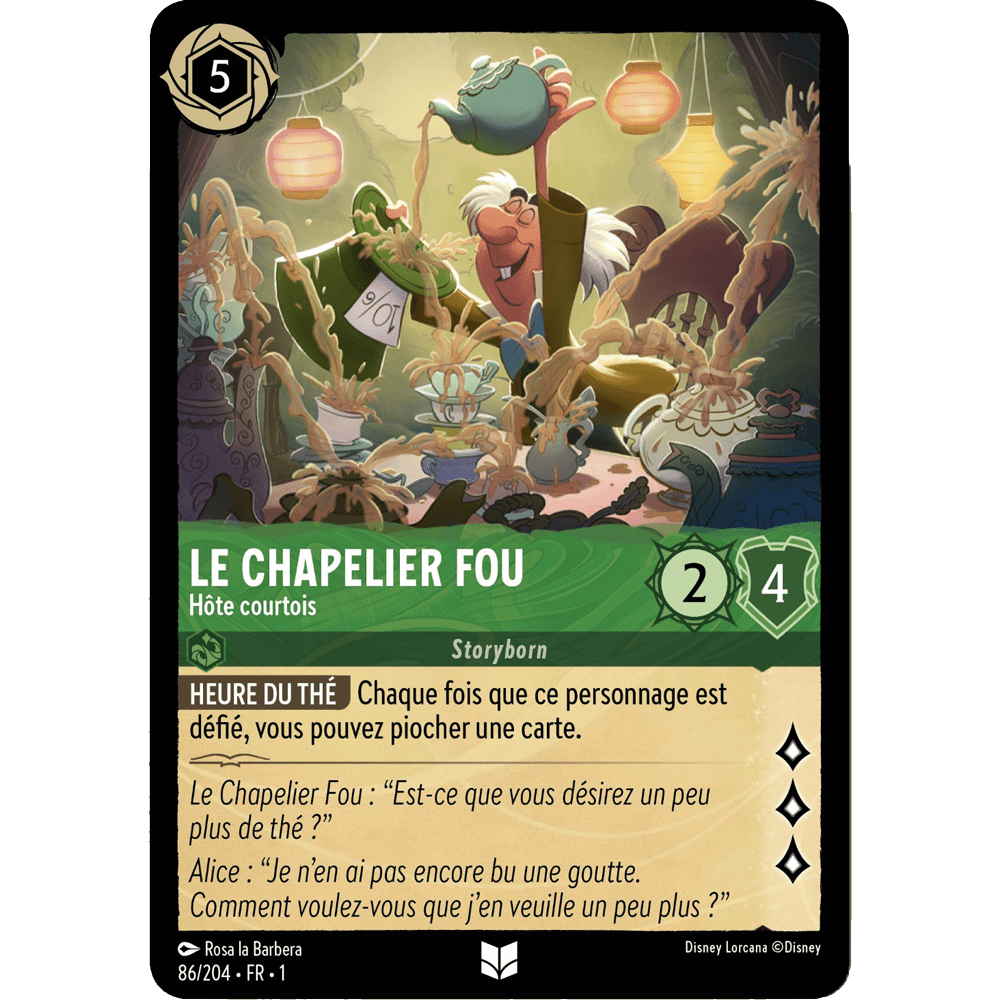 Chapelier Fou, carte Peu Commune de Lorcana