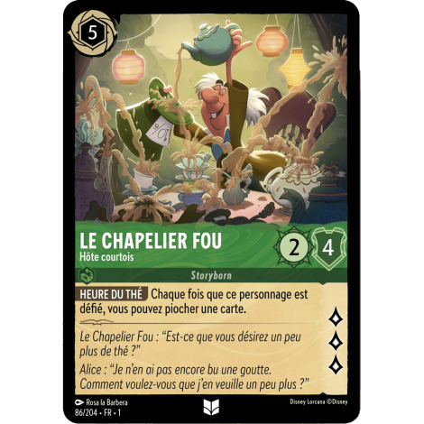 Chapelier Fou, carte Peu Commune de Lorcana