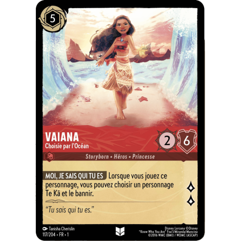 Vaiana, carte Peu Commune de Lorcana