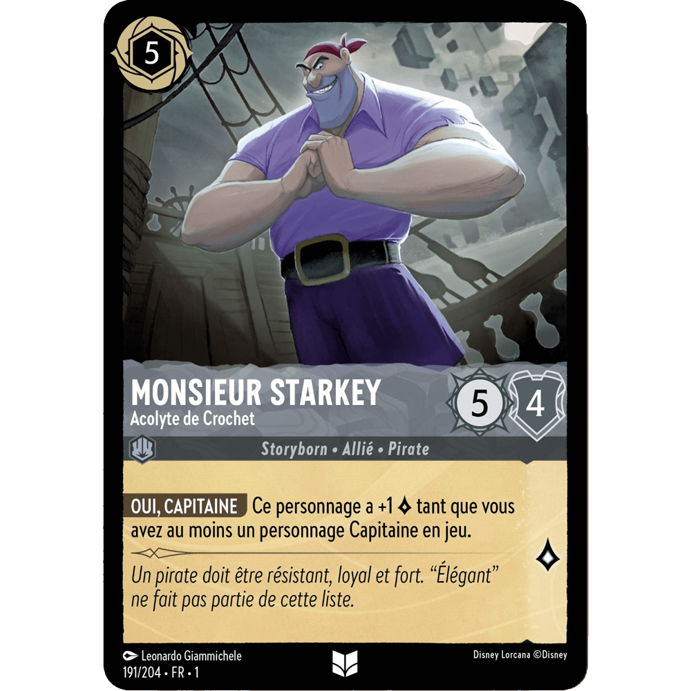 Monsieur Starkey, carte Peu Commune de Lorcana