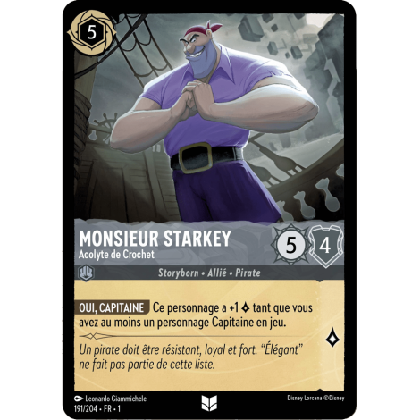 Monsieur Starkey, carte Peu Commune de Lorcana