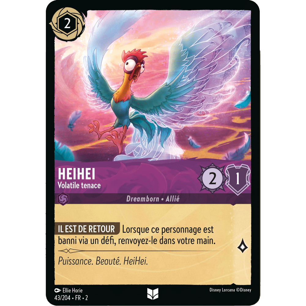 Heihei, carte Peu Commune de Lorcana