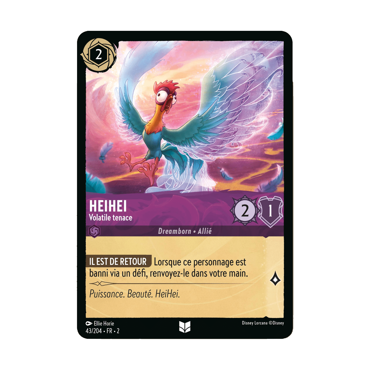 Heihei, carte Peu Commune de Lorcana