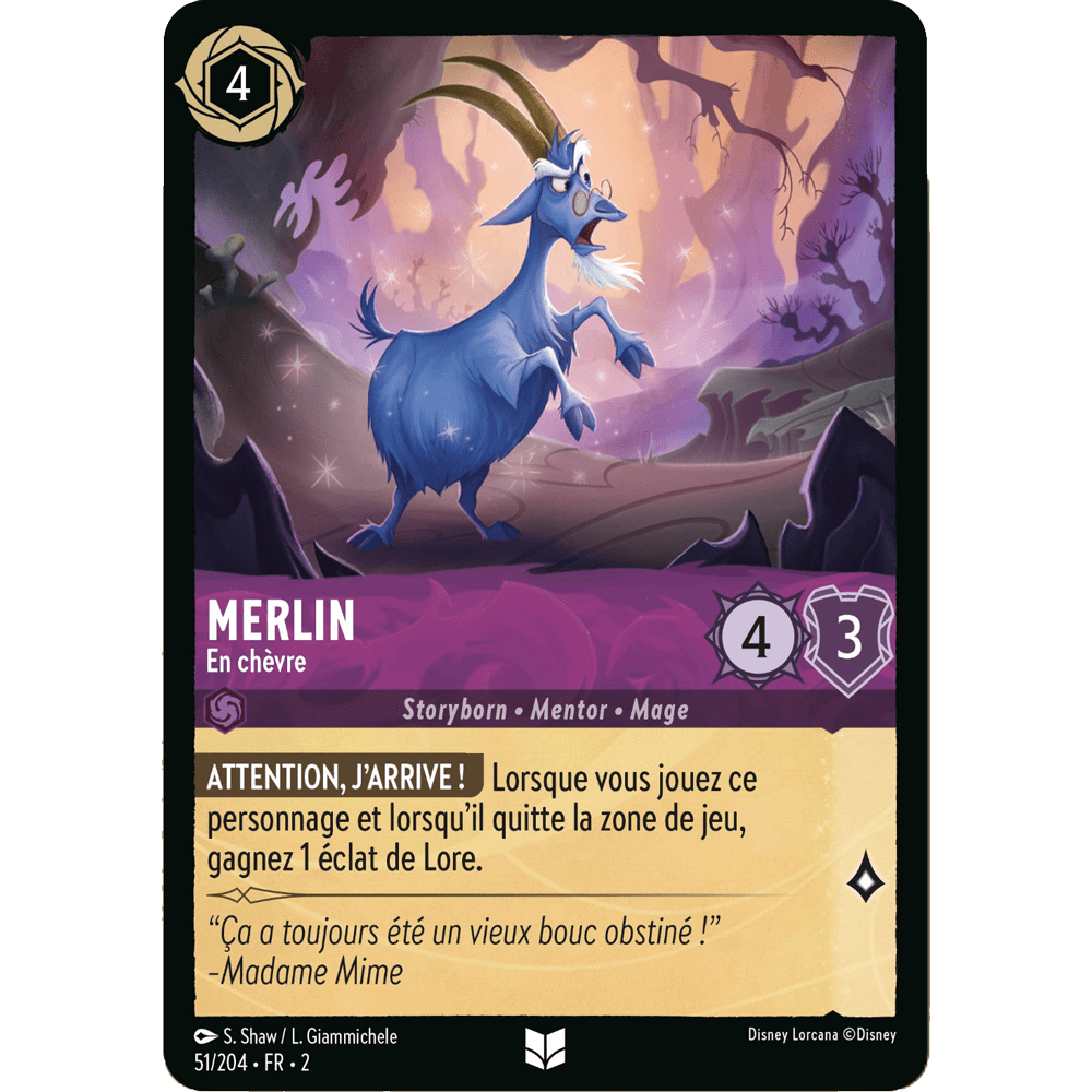 Merlin 51/204 : carte Lorcana