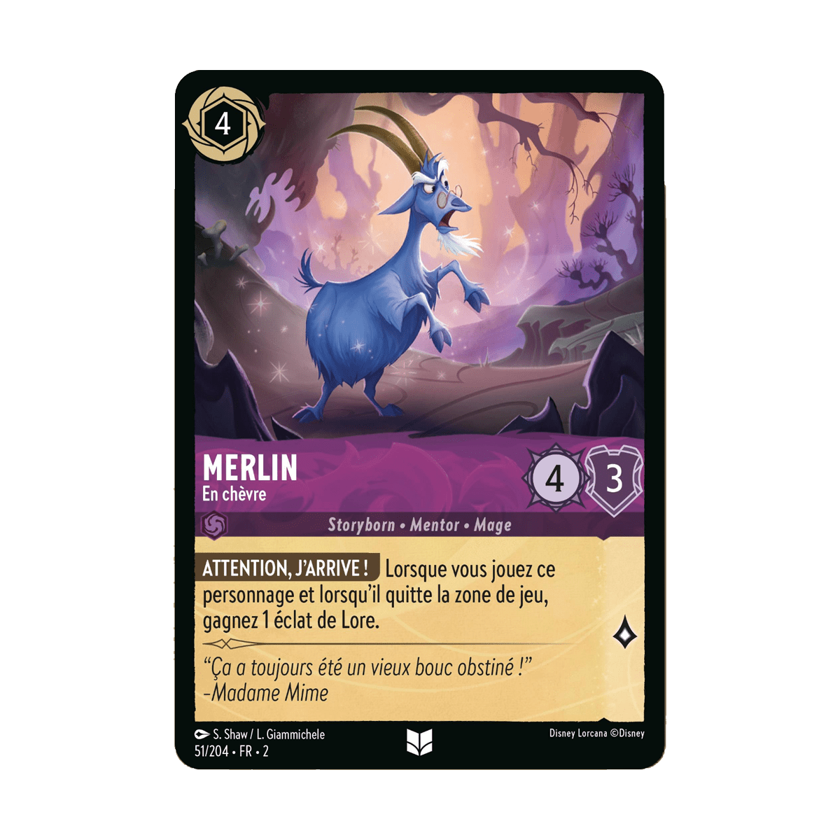 Merlin 51/204 : carte Lorcana