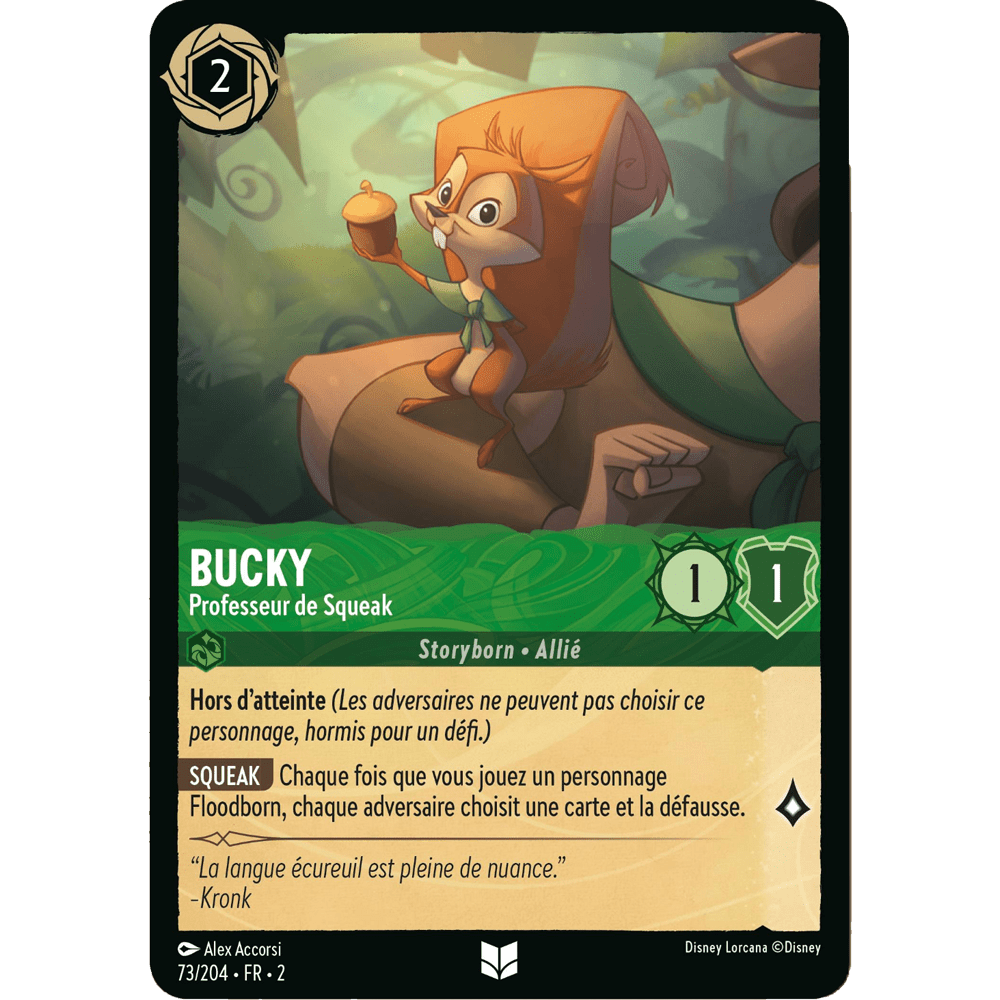 Bucky, carte Peu Commune de Lorcana