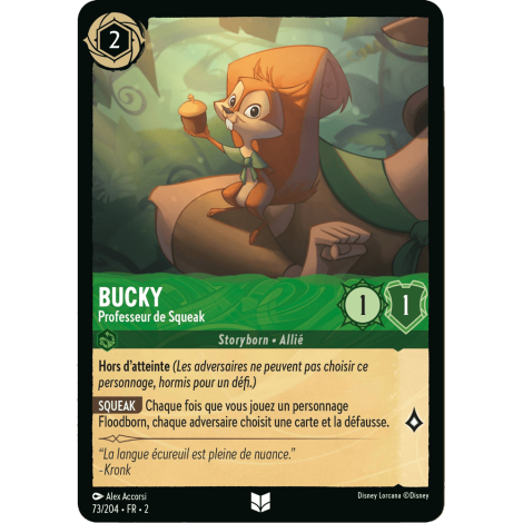 Bucky, carte Peu Commune de Lorcana