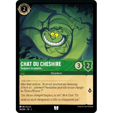 Chat du Cheshire, carte Peu Commune de Lorcana