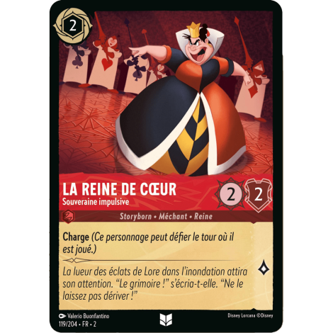 La Reine de Coeur, carte Peu Commune de Lorcana