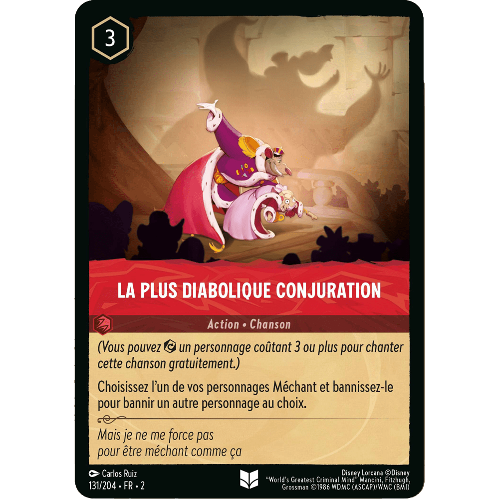 La plus diabolique conjuration 131/204 : carte Lorcana