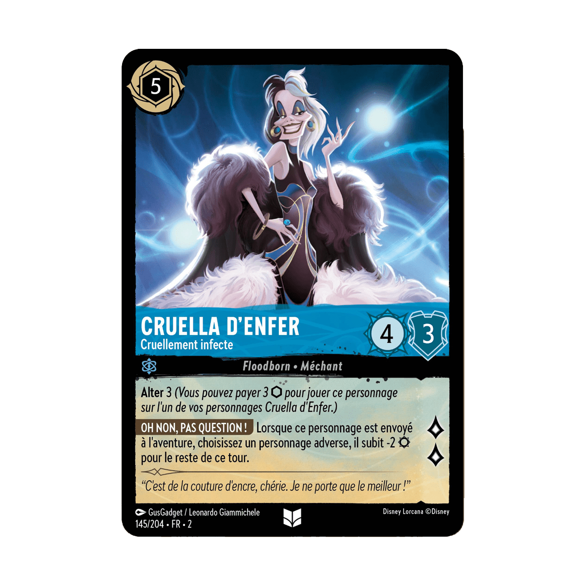 Cruella d’enfer 145/204 : carte Lorcana