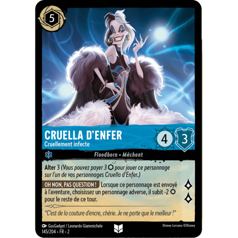 Cruella d’enfer 145/204 : carte Lorcana