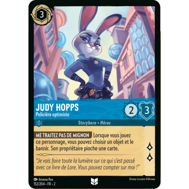 Judy Hopps 152/204 : carte Lorcana