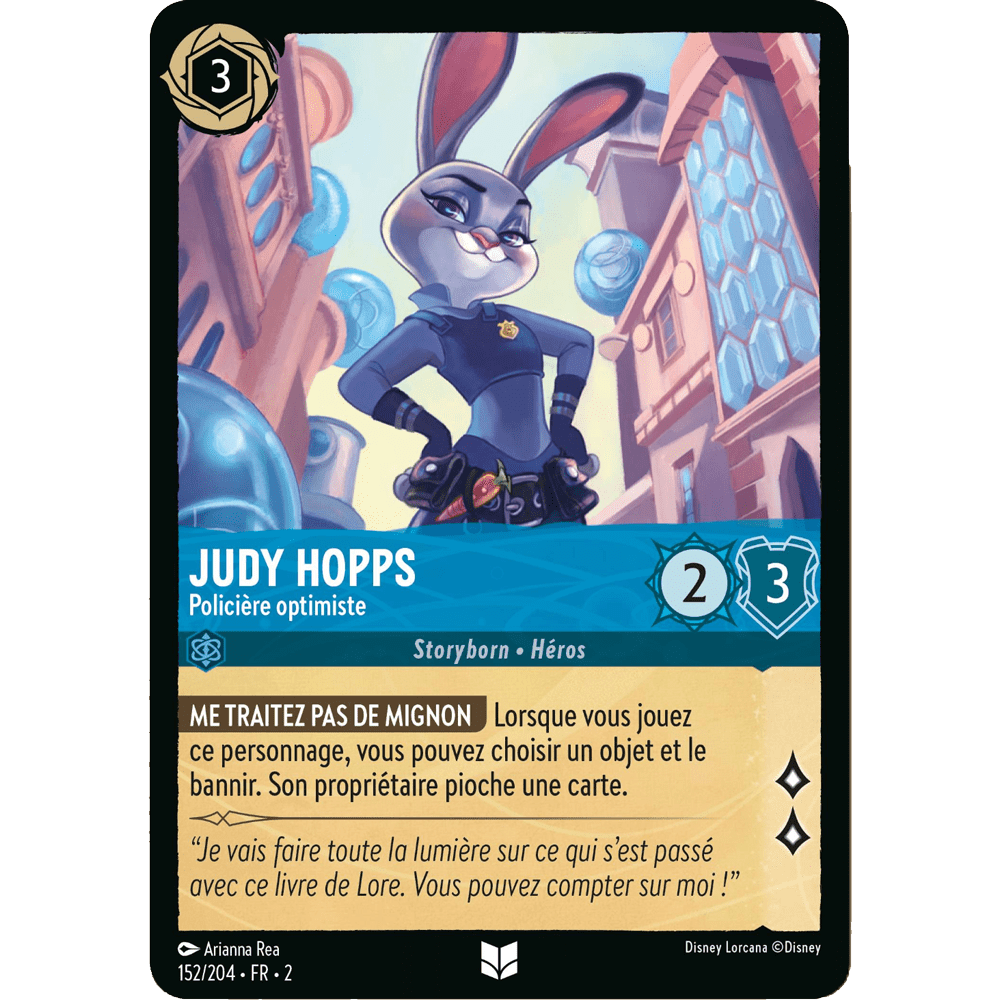 Judy Hopps 152/204 : carte Lorcana